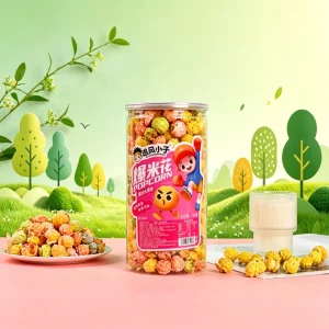 180g Instant Canned Fruit Flavored Popcorn Non GMO Corn Zero Trans Fat Healthy Snack for Adults & Children