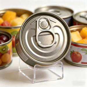 202# 52.3 mm Silver Chrome-Plated Aluminum Paste Easy Open End EOE Can Tops for Canned Fish