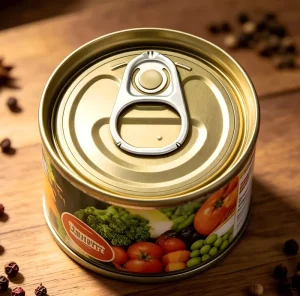 202# 52.3 mm White Enamel Chrome EOE Easy Open Can Covers with Silver Pull Tab for Tomato Paste Cans