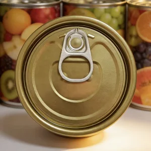 211# 65.3 mm TFS Aluminum Paste Gold Chrome Easy Open Can Lid with Anti-Corrosion Can Covers
