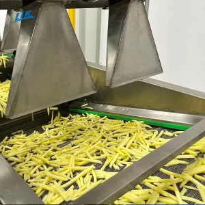 300kg h Fully Automatic Frozen French Fries Production Line Industrial Potato Chips Making Machine
