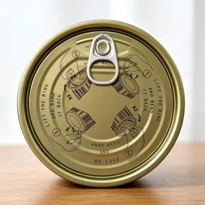 401# 98.9 mm TFS Chrome-Plated Aluminum Easy Open Can Lid for Seafood