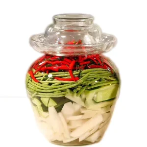 5 Pounds Big Capacity Pickled Vegetables Glass Jar Pickle Jar Lead free Glass Sealed Jar