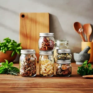 8oz 12oz 16oz 32oz Leak Proof Airtight Preserving Food Fruits Vegetables Pickles Tomato Juices Glass Mason Jar Canning Jar Screw