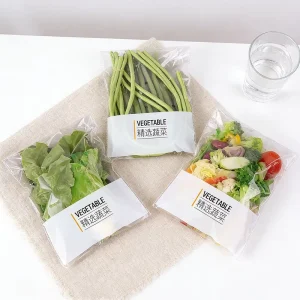 Bopp Breathable Vegetable Bags for Fresh Produce Grocery Packaging