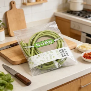 Bopp Fresh Vegetable Packaging Bags with Hang Hole for Supermarket