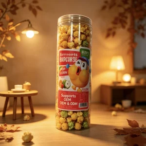 Caramel Creamy Fruit 180G Easy Open Can Contract Manufacturing Export Grade Quality Easy Open Can Popcorn Export Manufacturer