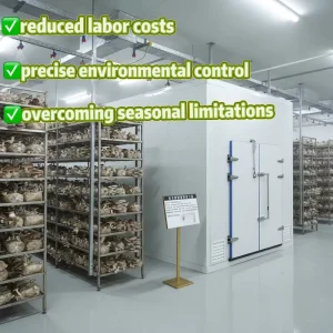China Factory Price Mushroom Farming System Agricultural Greenhouse Edible Fungi Planting Warehouse