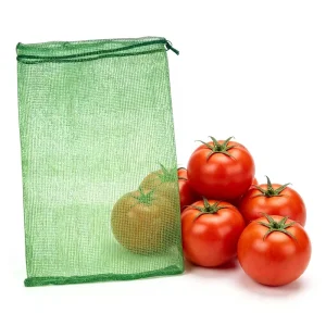 China Supplier 50kg 25kg Red Onion Mesh Sack Durable Sweet Potato Mesh Bag with Drawstring