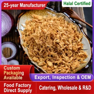 Chinese Crispy Fried Onion Slices Dehydrated Vegetable for Snacks and Spices