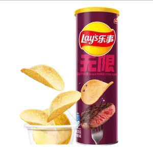 Classic Baked Fruit and Vegetable Potato Chips 90g Black Pepper Steak Flavor Snack Bag Semi-Soft 24 Packs