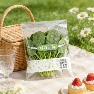 Clear Bopp Produce Bags for Fresh Vegetable Fruit Storage and Packaging