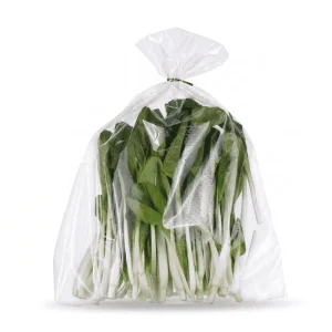 Clear OPP Trapezoidal Bag Anti Fog Fresh Produce Vegetable Packaging Custom Logo