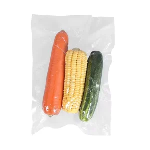 Compostable Vacuum Bag for Vegetable and Food Storage, Transparent Textured Vacuum Seal Bag