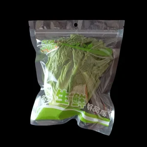 Custom Clear Reusable Ziplock Bag for Green Salad and Vegetable Food Storage, Transparent Zipper Bag