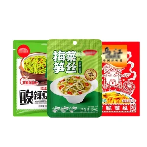 Custom Plastic Pickled Vegetable Packaging Bags for Mustard Tuber, Pickles, and Dried Radish