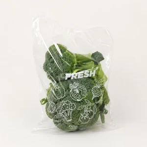Custom Print LDPE Flat Produce Bags Customizable Shape Broccoli Bags Freshness Keeping Plastic Vegetable Bags