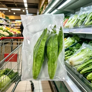 Custom Printed Eco Friendly Bopp Plastic Transparent clear Fruit Vegetable Food Packaging for Supermarket