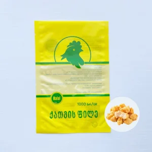 Custom Printed Side Gusset Bag Transparent Window for Chicken Nuggets Frozen Food Packaging Recyclable Custom Size Available