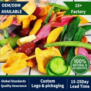 Custom Private Label FD Snacks Pure Natural FD Fruit for Baby Food BRC Audited Bulk Supplier Bulk Packaging Dried Vegetables
