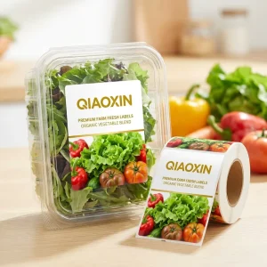 Custom Waterproof Self Adhesive Fresh Produce Labels Food Grade Printing Stickers for Vegetable Packaging Fruit Container Box