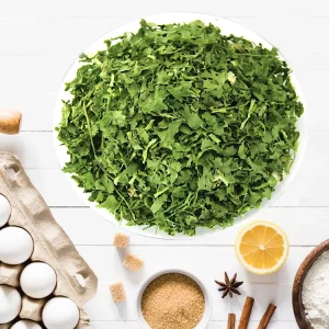 Dehydrated Vegetables Bulk Packaged Dried Coriander Flakes with Baked Processing Focusing on Leaf Part