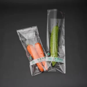 Disposable Supermarket Farm Vegetable Fruit Food Keep Fresh Antifog Cellophane Transparent Polybag BOPP Vegetable Packaging Bag