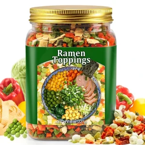 Dried Ramen Toppings 9 Dehydrated Vegetables Mix for Instant Noodles Miso Soup Noodle Soup & Camping Meals
