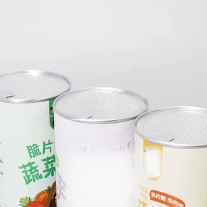 Dried fruit paper tube packaging Dried vegetable POE tea coffee nuts cans cardboard canister food grade aluminum foil lining