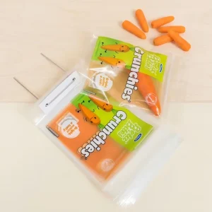 Durable LDPE Wire Wicket Zipper Packaging Bags Heat Sealable Design for Packing Carrots Potatoes Fresh Vegetables