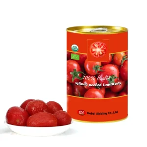 Easy Open Canned Peeled Whole Tomatoes Tin Can Ketchup with Convenient Peel Top for Quick Snack or Meal Enhancement