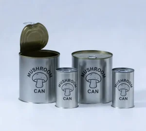 Empty Tinplate Containers Round Metal Food Grade Tin Cans With Easy Open for Canned Vegetables
