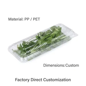 Factory Custom Eco-Friendly PET Vegetable Packaging Box with Custom Logo Printing