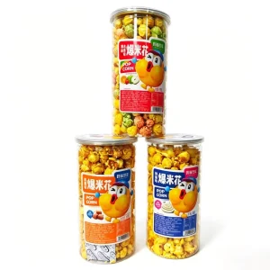 Factory Custom Mixed-Flavor Popcorn Snack 180g Jar with Butter, Caramel, and Fruit for Travel, Camping, and Outdoor Sharing