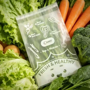 Factory Direct Custom Logo BOPP Self Adhesive Vegetable Bags Food Packaging Bag for Supermarket Farm
