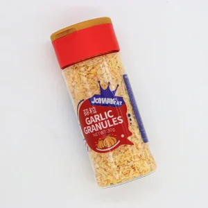 Factory OEM Bulk Dehydrated Garlic Granules Root 16 26mesh Customized 65g Plastic Bottle