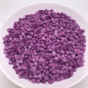 Factory Purple Sweet Potato FD Purple Sweet Potato Diced Freeze Dried Purple Sweet Potato Cubes OEM Available