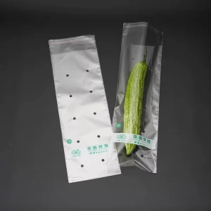 Food Grade BOPP Plastic Zipper Bag with Flexo Printing Recyclable Fresh Vegetables Packaging