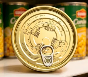 Food Grade Easy Open Tinplate Can Lid 401# 98.9 mm