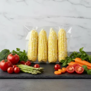Food Grade Heat Seal Anti fog High Clarity Custom Clear OPP CPP Bags for Vegetables Fruits Lettuce Corn Frozen Food Packaging