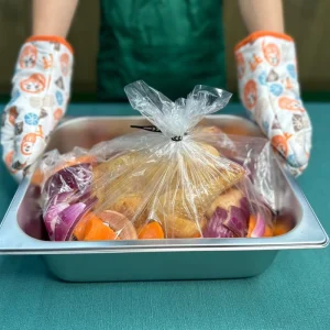 Food Safety Leak Proof Lock Fresh Flat Bottom PA Transparent Microwaveable Recyclable Pickle Bag for Sushi Pet Food Vegetable