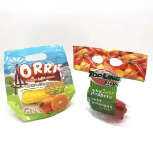 Fruits and Vegetables Packaging Bags Plastic Clear Eco Poly Bags With Vent Holes Custom Zipper Bags With Logo Printing 1 3kg