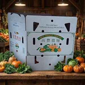 Fully Wax Impregnated 3 Ply Corrugated Custom Cardboard Box Printed Boxes Eco Friendly Cereal Storage Box Cold Chain Fresh Food