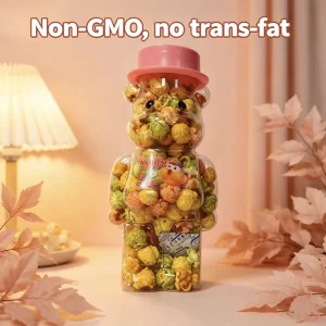 Haccp Iso Certified Source Supplier Private Label Available Caramel Cream Fruit Low Moq Mushroom Popcorn Tub
