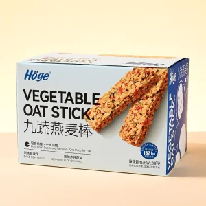 Halal Certified Bulk Vegetable Oatmeal Stick Baked Hard Sweet Grain Snacks High Energy Bar Healthy Oat Snack