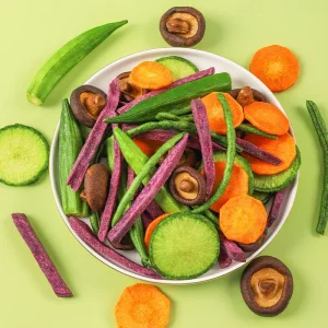 Halal Certified Mixed Vegetable Crisps Crispy Texture Vacuum Fried VF Vegetable Snacks Bulk Packaged