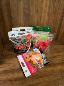 High Clarity Anti Fog Produce Bag Perforate Vent Holes Vegetable Custom Logo for Fresh Mango Pineapple Tropical Seasonal Fruits