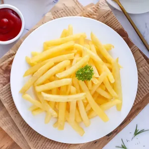 High Quality Custom 10kg Package Sweet Soft Low Fat Frozen French Fries Snack for Family Gathering