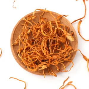 High Quality Organic AD Process Dried Orange Cordyceps Militaris Mushroom Greenhouse Cultivated Whole Healthy Edible