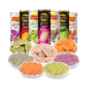 Hot Selling Exotic China Canned Potato Chips Snack Salty Flavor Semi Soft Texture 104g Ready to Eat Onion Brand